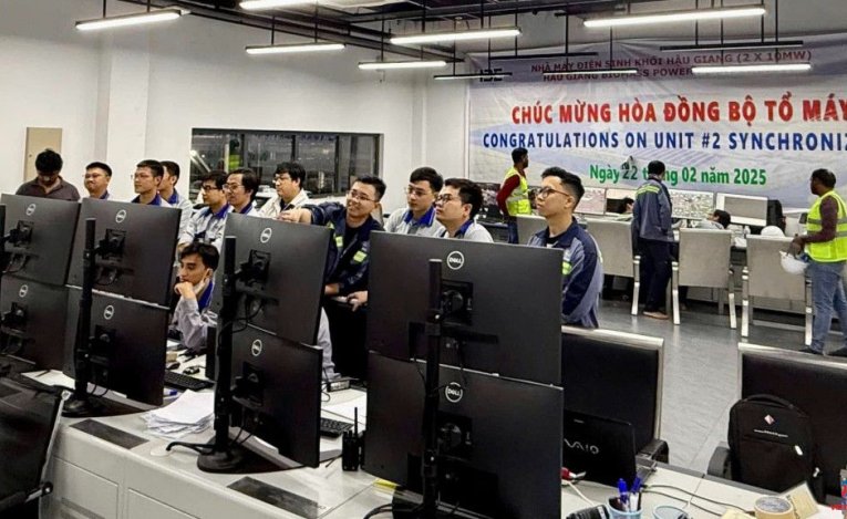 Tổ máy 2 Nhà máy điện sinh khối Hậu Giang hòa lưới điện quốc gia